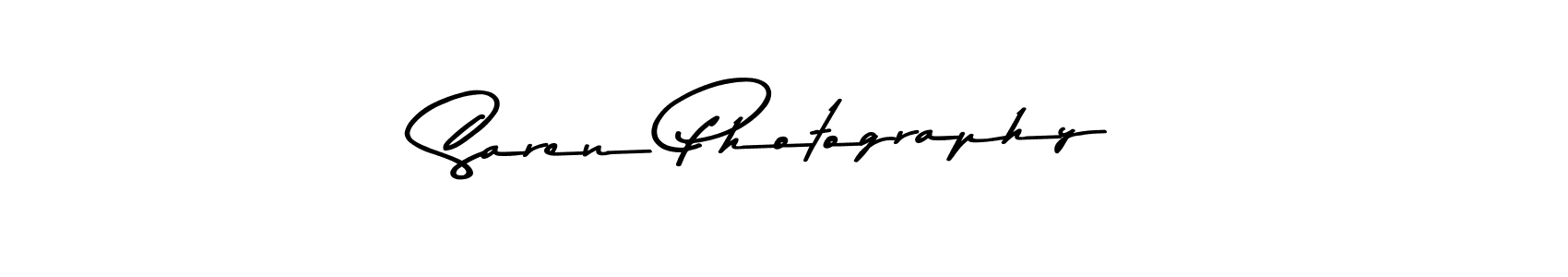 You should practise on your own different ways (Asem Kandis PERSONAL USE) to write your name (Saren Photography) in signature. don't let someone else do it for you. Saren Photography signature style 9 images and pictures png