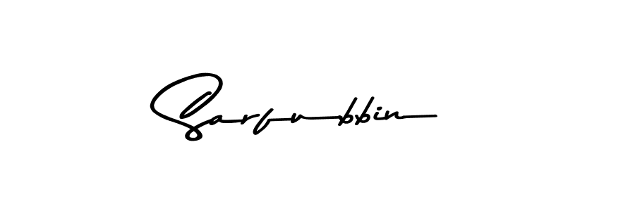 Similarly Asem Kandis PERSONAL USE is the best handwritten signature design. Signature creator online .You can use it as an online autograph creator for name Sarfubbin. Sarfubbin signature style 9 images and pictures png