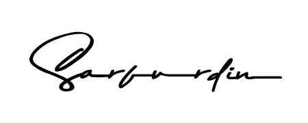 You should practise on your own different ways (Asem Kandis PERSONAL USE) to write your name (Sarfurdin) in signature. Don't let someone else do it for you. Sarfurdin signature style 9 images and pictures png
