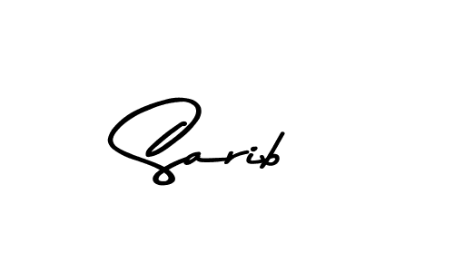 How to make Sarib name signature. Use Asem Kandis PERSONAL USE style for creating short signs online. This is the latest handwritten sign. Sarib signature style 9 images and pictures png