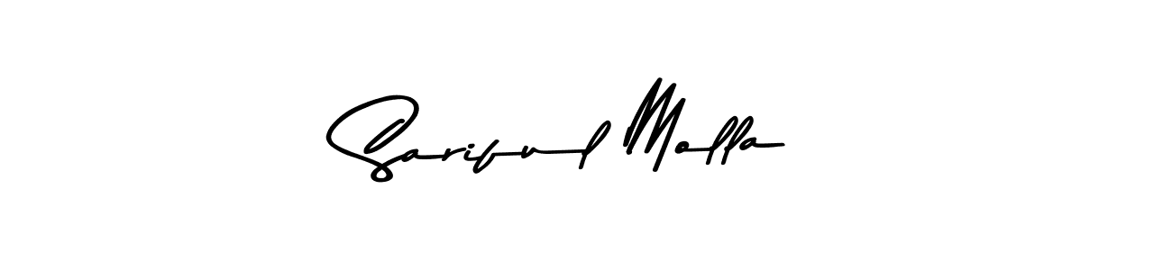 The best way (Asem Kandis PERSONAL USE) to make a short signature is to pick only two or three words in your name. The name Sariful Molla include a total of six letters. For converting this name. Sariful Molla signature style 9 images and pictures png