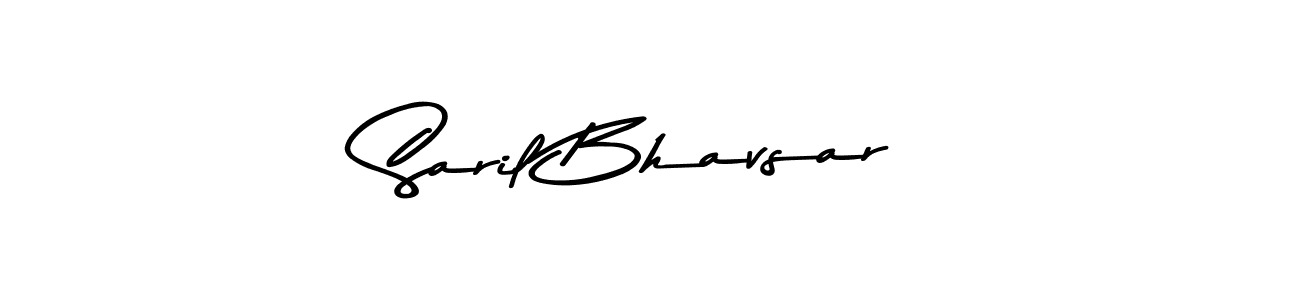 Design your own signature with our free online signature maker. With this signature software, you can create a handwritten (Asem Kandis PERSONAL USE) signature for name Saril Bhavsar. Saril Bhavsar signature style 9 images and pictures png