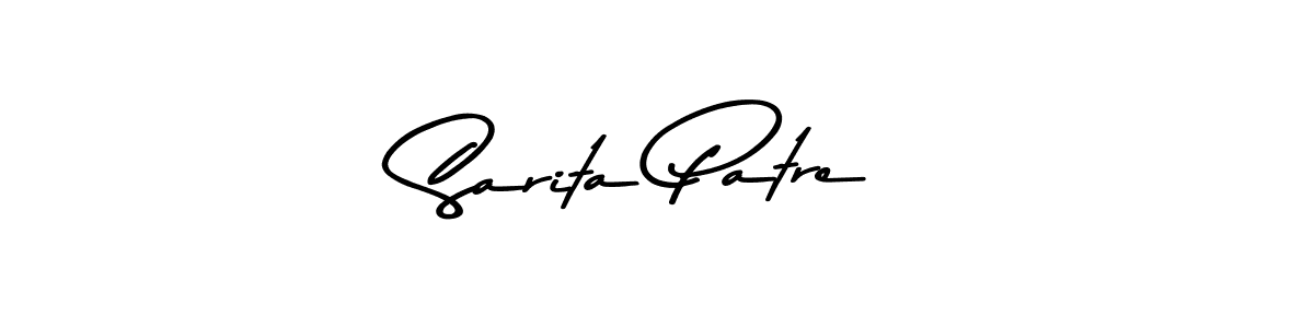 Make a beautiful signature design for name Sarita Patre. Use this online signature maker to create a handwritten signature for free. Sarita Patre signature style 9 images and pictures png
