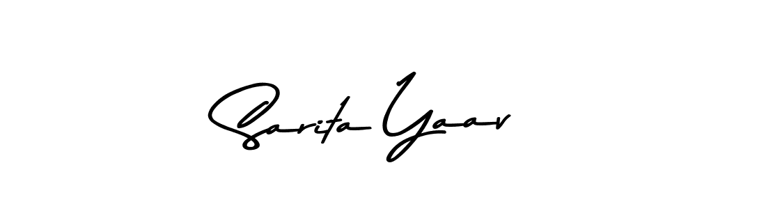 Sarita Yaav stylish signature style. Best Handwritten Sign (Asem Kandis PERSONAL USE) for my name. Handwritten Signature Collection Ideas for my name Sarita Yaav. Sarita Yaav signature style 9 images and pictures png