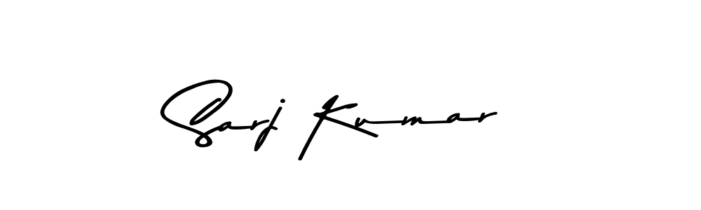 Create a beautiful signature design for name Sarj Kumar. With this signature (Asem Kandis PERSONAL USE) fonts, you can make a handwritten signature for free. Sarj Kumar signature style 9 images and pictures png