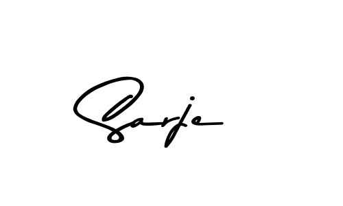 if you are searching for the best signature style for your name Sarje. so please give up your signature search. here we have designed multiple signature styles  using Asem Kandis PERSONAL USE. Sarje signature style 9 images and pictures png