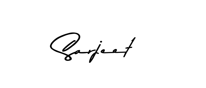 Create a beautiful signature design for name Sarjeet. With this signature (Asem Kandis PERSONAL USE) fonts, you can make a handwritten signature for free. Sarjeet signature style 9 images and pictures png