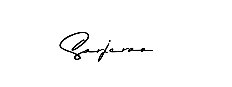 How to make Sarjerao signature? Asem Kandis PERSONAL USE is a professional autograph style. Create handwritten signature for Sarjerao name. Sarjerao signature style 9 images and pictures png