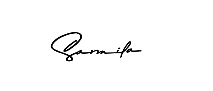 How to make Sarmila name signature. Use Asem Kandis PERSONAL USE style for creating short signs online. This is the latest handwritten sign. Sarmila signature style 9 images and pictures png