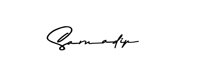 Use a signature maker to create a handwritten signature online. With this signature software, you can design (Asem Kandis PERSONAL USE) your own signature for name Sarnadip. Sarnadip signature style 9 images and pictures png