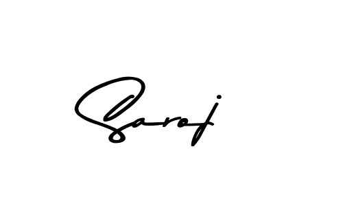 Make a beautiful signature design for name Saroj. With this signature (Asem Kandis PERSONAL USE) style, you can create a handwritten signature for free. Saroj signature style 9 images and pictures png