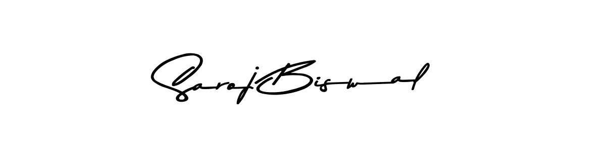 The best way (Asem Kandis PERSONAL USE) to make a short signature is to pick only two or three words in your name. The name Saroj Biswal include a total of six letters. For converting this name. Saroj Biswal signature style 9 images and pictures png