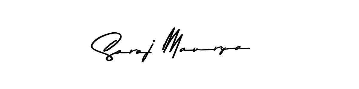 Make a beautiful signature design for name Saroj Maurya. With this signature (Asem Kandis PERSONAL USE) style, you can create a handwritten signature for free. Saroj Maurya signature style 9 images and pictures png