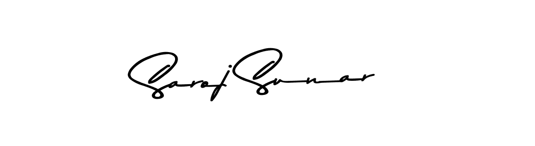 Use a signature maker to create a handwritten signature online. With this signature software, you can design (Asem Kandis PERSONAL USE) your own signature for name Saroj Sunar. Saroj Sunar signature style 9 images and pictures png