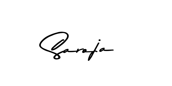 How to make Saroja name signature. Use Asem Kandis PERSONAL USE style for creating short signs online. This is the latest handwritten sign. Saroja signature style 9 images and pictures png