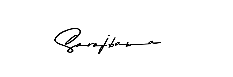 Create a beautiful signature design for name Sarojbawa. With this signature (Asem Kandis PERSONAL USE) fonts, you can make a handwritten signature for free. Sarojbawa signature style 9 images and pictures png