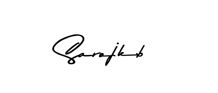 Create a beautiful signature design for name Sarojkb. With this signature (Asem Kandis PERSONAL USE) fonts, you can make a handwritten signature for free. Sarojkb signature style 9 images and pictures png