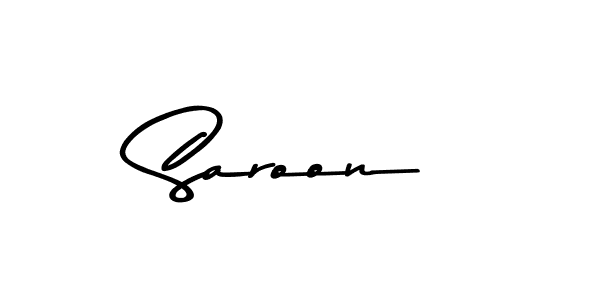 Design your own signature with our free online signature maker. With this signature software, you can create a handwritten (Asem Kandis PERSONAL USE) signature for name Saroon. Saroon signature style 9 images and pictures png