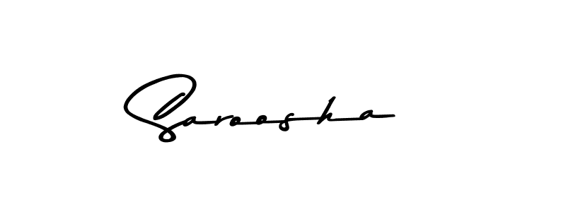 How to make Saroosha signature? Asem Kandis PERSONAL USE is a professional autograph style. Create handwritten signature for Saroosha name. Saroosha signature style 9 images and pictures png