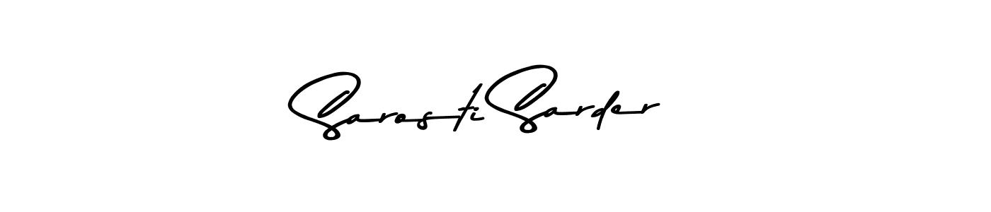 The best way (Asem Kandis PERSONAL USE) to make a short signature is to pick only two or three words in your name. The name Sarosti Sarder include a total of six letters. For converting this name. Sarosti Sarder signature style 9 images and pictures png