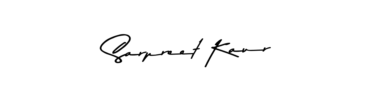 Make a beautiful signature design for name Sarpreet Kaur. With this signature (Asem Kandis PERSONAL USE) style, you can create a handwritten signature for free. Sarpreet Kaur signature style 9 images and pictures png