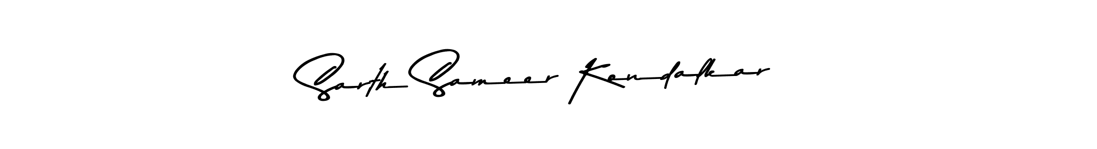 Use a signature maker to create a handwritten signature online. With this signature software, you can design (Asem Kandis PERSONAL USE) your own signature for name Sarth Sameer Kondalkar. Sarth Sameer Kondalkar signature style 9 images and pictures png