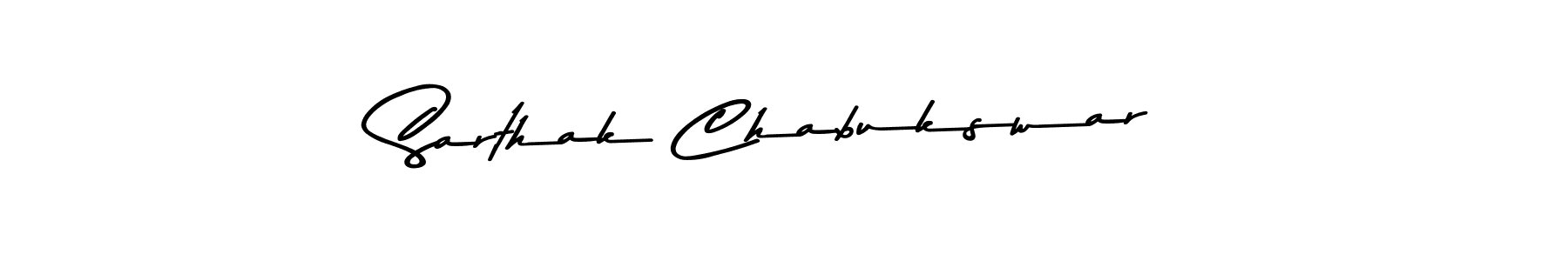 Create a beautiful signature design for name Sarthak Chabukswar. With this signature (Asem Kandis PERSONAL USE) fonts, you can make a handwritten signature for free. Sarthak Chabukswar signature style 9 images and pictures png