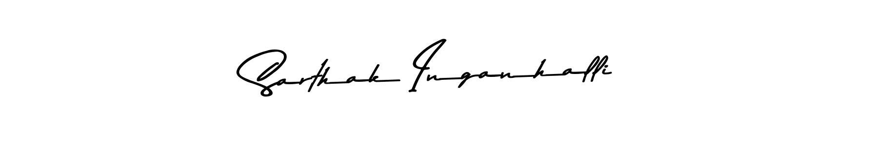 Sarthak Inganhalli stylish signature style. Best Handwritten Sign (Asem Kandis PERSONAL USE) for my name. Handwritten Signature Collection Ideas for my name Sarthak Inganhalli. Sarthak Inganhalli signature style 9 images and pictures png