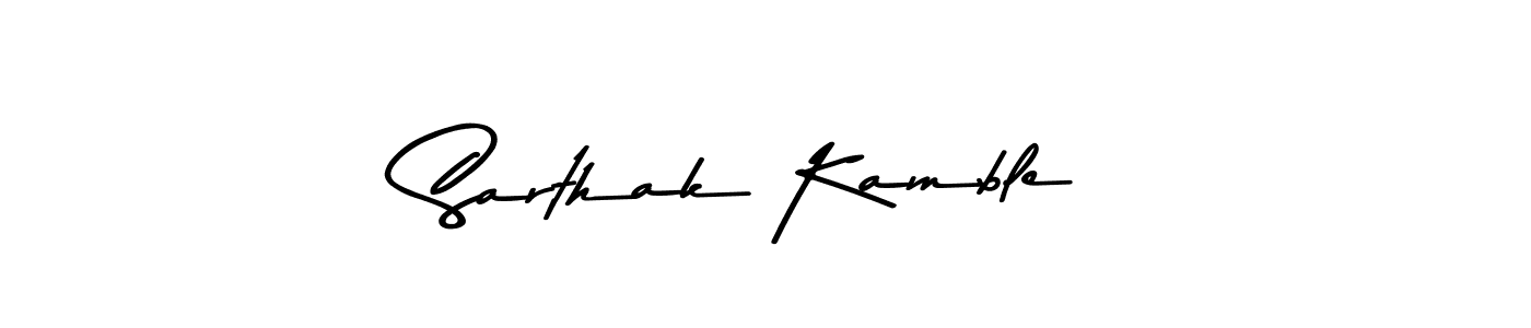 Sarthak Kamble stylish signature style. Best Handwritten Sign (Asem Kandis PERSONAL USE) for my name. Handwritten Signature Collection Ideas for my name Sarthak Kamble. Sarthak Kamble signature style 9 images and pictures png