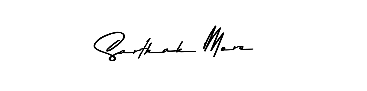 The best way (Asem Kandis PERSONAL USE) to make a short signature is to pick only two or three words in your name. The name Sarthak More include a total of six letters. For converting this name. Sarthak More signature style 9 images and pictures png