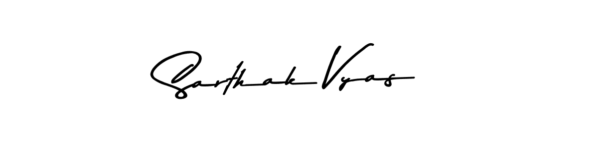 Design your own signature with our free online signature maker. With this signature software, you can create a handwritten (Asem Kandis PERSONAL USE) signature for name Sarthak Vyas. Sarthak Vyas signature style 9 images and pictures png