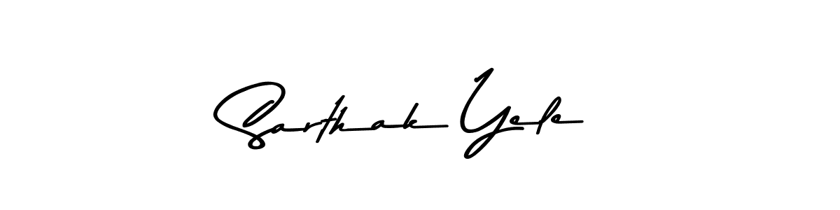 Here are the top 10 professional signature styles for the name Sarthak Yele. These are the best autograph styles you can use for your name. Sarthak Yele signature style 9 images and pictures png