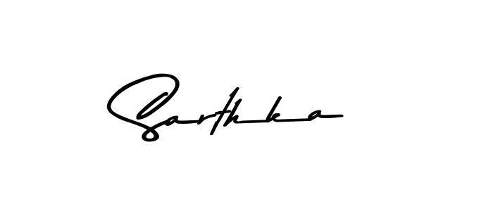 Design your own signature with our free online signature maker. With this signature software, you can create a handwritten (Asem Kandis PERSONAL USE) signature for name Sarthka. Sarthka signature style 9 images and pictures png