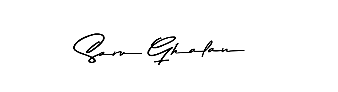 Create a beautiful signature design for name Saru Ghalan. With this signature (Asem Kandis PERSONAL USE) fonts, you can make a handwritten signature for free. Saru Ghalan signature style 9 images and pictures png