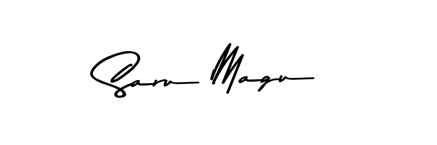 Design your own signature with our free online signature maker. With this signature software, you can create a handwritten (Asem Kandis PERSONAL USE) signature for name Saru Magu. Saru Magu signature style 9 images and pictures png