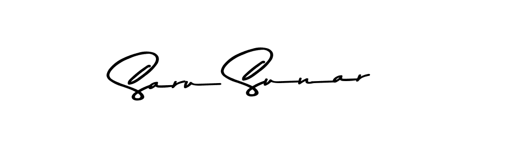 How to make Saru Sunar name signature. Use Asem Kandis PERSONAL USE style for creating short signs online. This is the latest handwritten sign. Saru Sunar signature style 9 images and pictures png
