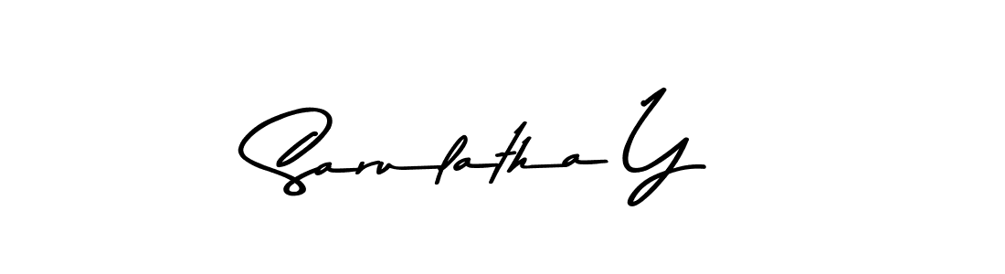 Use a signature maker to create a handwritten signature online. With this signature software, you can design (Asem Kandis PERSONAL USE) your own signature for name Sarulatha Y. Sarulatha Y signature style 9 images and pictures png