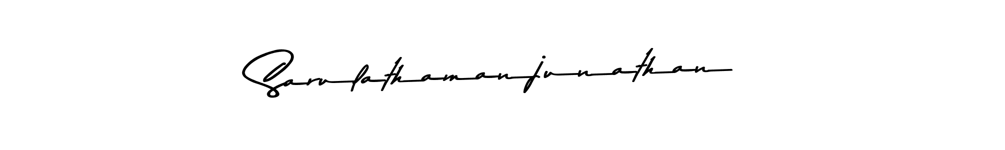 Similarly Asem Kandis PERSONAL USE is the best handwritten signature design. Signature creator online .You can use it as an online autograph creator for name Sarulathamanjunathan. Sarulathamanjunathan signature style 9 images and pictures png