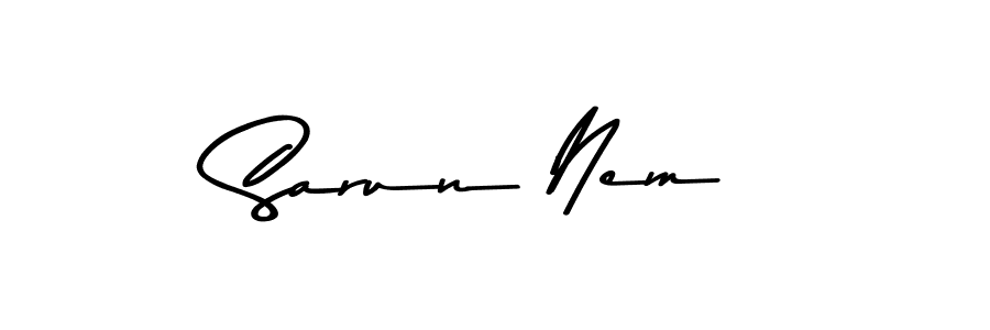 You should practise on your own different ways (Asem Kandis PERSONAL USE) to write your name (Sarun Nem) in signature. don't let someone else do it for you. Sarun Nem signature style 9 images and pictures png