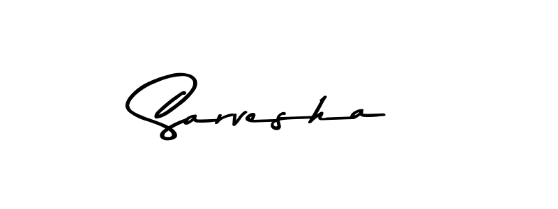 How to make Sarvesha name signature. Use Asem Kandis PERSONAL USE style for creating short signs online. This is the latest handwritten sign. Sarvesha signature style 9 images and pictures png