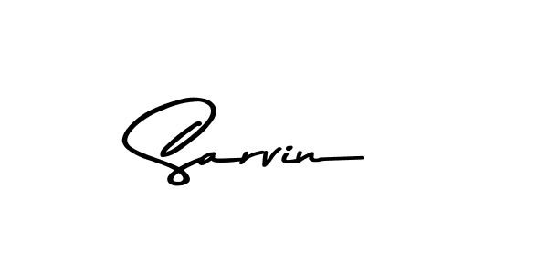 Make a beautiful signature design for name Sarvin. With this signature (Asem Kandis PERSONAL USE) style, you can create a handwritten signature for free. Sarvin signature style 9 images and pictures png