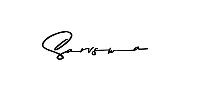 Also You can easily find your signature by using the search form. We will create Sarvswa name handwritten signature images for you free of cost using Asem Kandis PERSONAL USE sign style. Sarvswa signature style 9 images and pictures png
