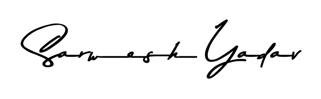 You should practise on your own different ways (Asem Kandis PERSONAL USE) to write your name (Sarwesh Yadav) in signature. Don't let someone else do it for you. Sarwesh Yadav signature style 9 images and pictures png