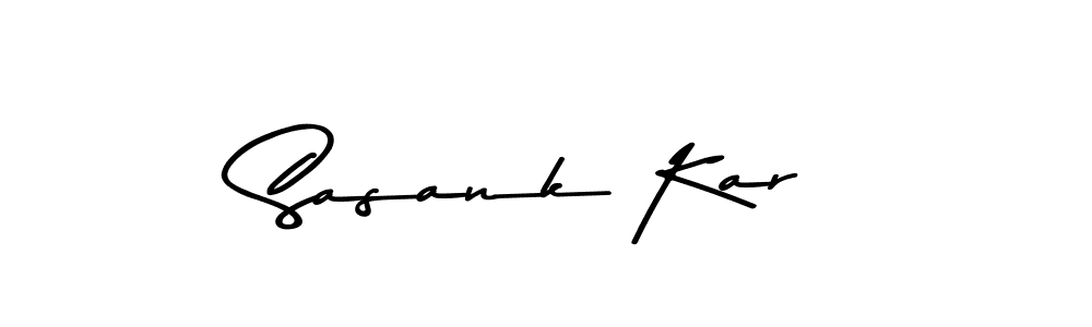 Create a beautiful signature design for name Sasank Kar. With this signature (Asem Kandis PERSONAL USE) fonts, you can make a handwritten signature for free. Sasank Kar signature style 9 images and pictures png