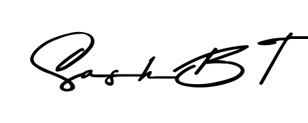 Similarly Asem Kandis PERSONAL USE is the best handwritten signature design. Signature creator online. You can use it as an online autograph creator for name Sash B T. Sash B T signature style 9 images and pictures png