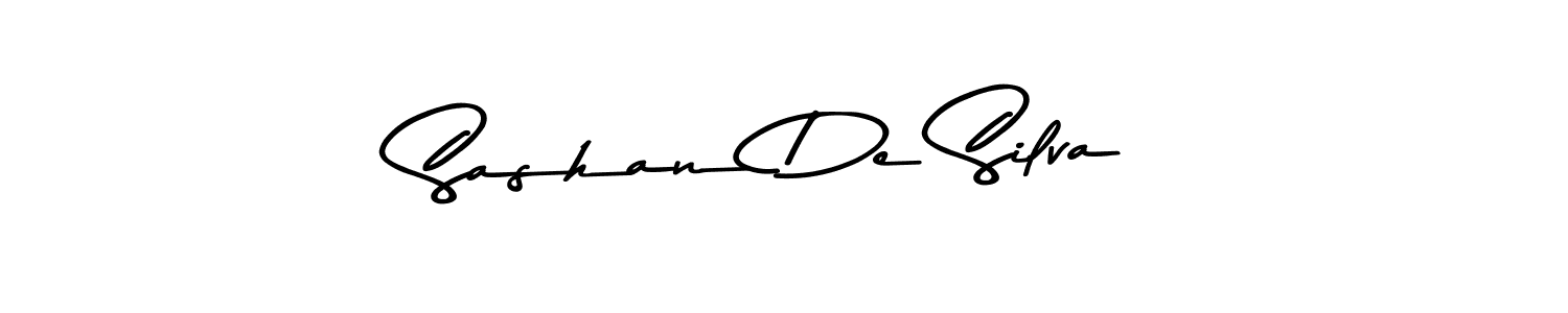 How to make Sashan De Silva name signature. Use Asem Kandis PERSONAL USE style for creating short signs online. This is the latest handwritten sign. Sashan De Silva signature style 9 images and pictures png