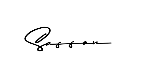 How to make Sasson name signature. Use Asem Kandis PERSONAL USE style for creating short signs online. This is the latest handwritten sign. Sasson signature style 9 images and pictures png