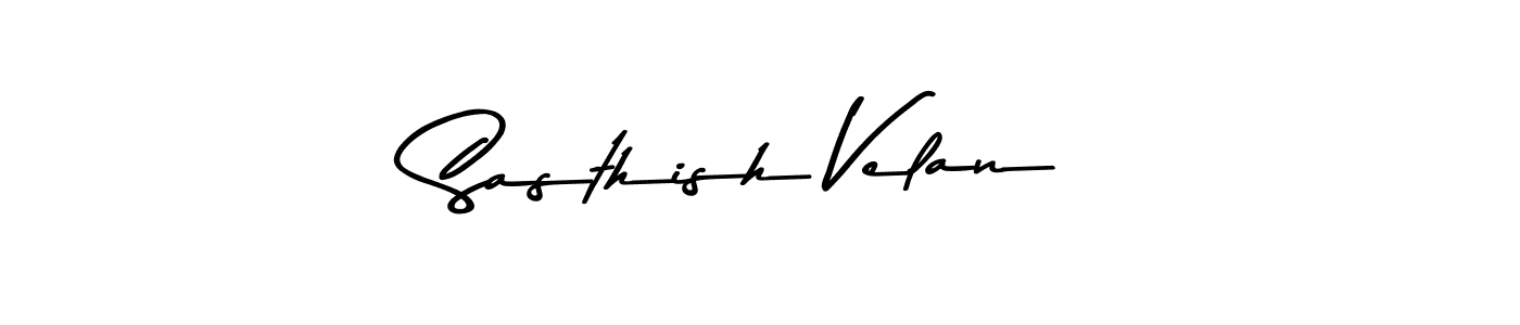 Sasthish Velan stylish signature style. Best Handwritten Sign (Asem Kandis PERSONAL USE) for my name. Handwritten Signature Collection Ideas for my name Sasthish Velan. Sasthish Velan signature style 9 images and pictures png