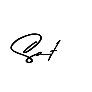 Create a beautiful signature design for name Sat. With this signature (Asem Kandis PERSONAL USE) fonts, you can make a handwritten signature for free. Sat signature style 9 images and pictures png