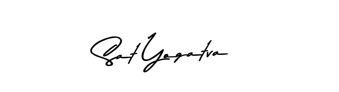 Make a beautiful signature design for name Sat Yogatva. With this signature (Asem Kandis PERSONAL USE) style, you can create a handwritten signature for free. Sat Yogatva signature style 9 images and pictures png